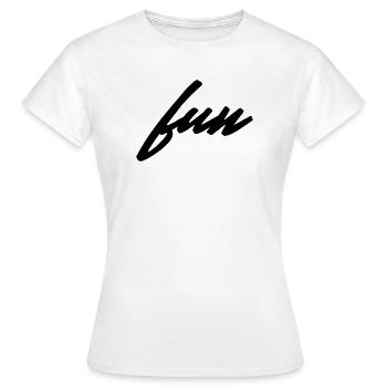T-shirt minimaliste amusant - T-shirt Femme - blanc - Devant - AI Model Female 172 dark (172cm)