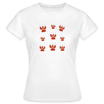 Motif de chandelier scandinave - Style Hygge - T-shirt Femme - blanc - Devant - AI Model Female 172 dark (172cm)