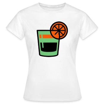 Cocktail Glas Logo - Frauen T-Shirt - Weiß - Vorne - AI Model Female 172 dark (172cm)