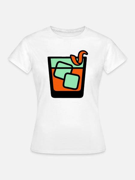 Whiskey Glas Icon - Frauen T-Shirt - Weiß