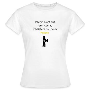 Lustiges Paketfahrer T-Shirt - Frauen T-Shirt - Weiß - Vorne - AI Model Female 172 dark (172cm)