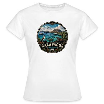 Galapagos Schildkröte Sommerurlaub Vulkaninsel - Frauen T-Shirt - Weiß - Vorne - AI Model Female 172 dark (172cm)