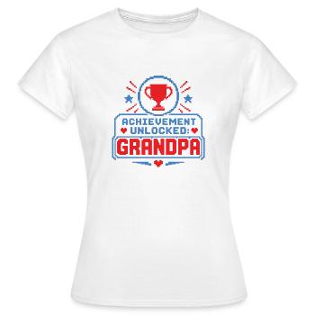 Citation de jeu de grand-père débloqué pour les succès - T-shirt Femme - blanc - Devant - AI Model Female 172 dark (172cm)
