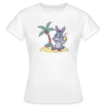 Donkey Summer Holiday - Women's T-Shirt - white - Front - AI Model Female 172 dark (172cm)