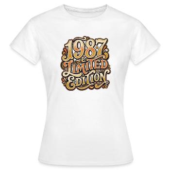 Édition limitée 1987 Rétro Vintage - T-shirt Femme - blanc - Devant - AI Model Female 172 dark (172cm)