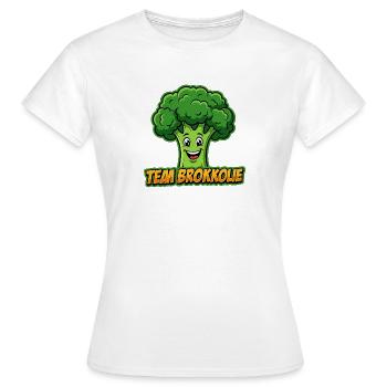 Team Broccoli: Fresh Vegetable Charm - Women's T-Shirt - white - Front - AI Model Female 172 dark (172cm)