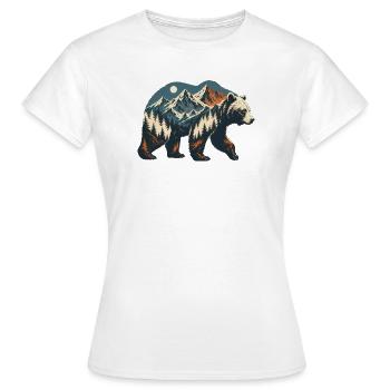 Ours des sommets - T-shirt Femme - blanc - Devant - AI Model Female 172 dark (172cm)