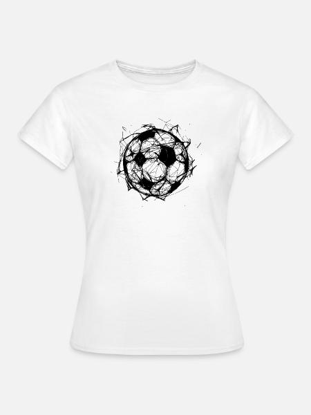 Fußball Ball Zeichnung - Frauen T-Shirt - Weiß