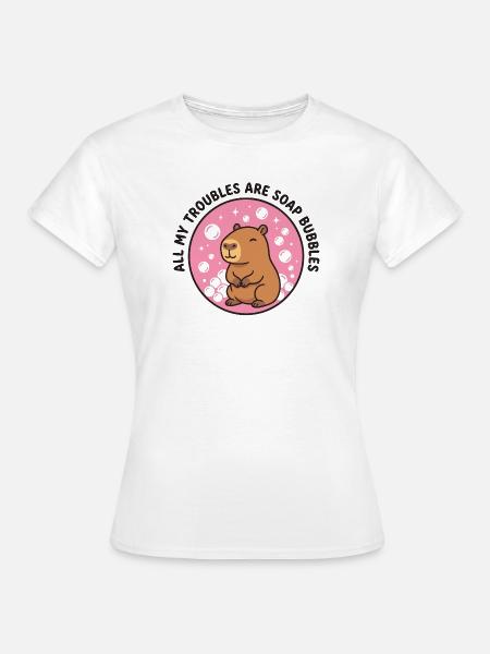 All My Troubles Are Soap Bubbles - Frauen T-Shirt - Weiß