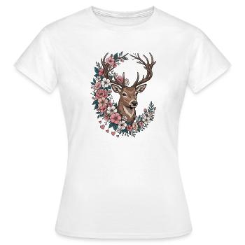 Bayerische Gaudi Volksfest Trachten Ersatz Geschen - T-shirt Femme - blanc - Devant - AI Model Female 172 dark (172cm)