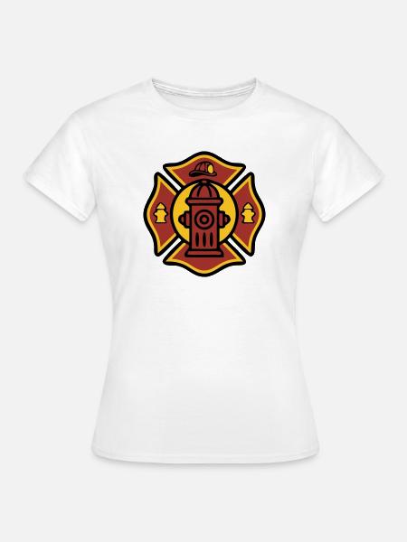 Loeschzug Wappen Hydrant Icon - Frauen T-Shirt - Weiß