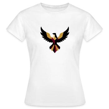 Streetwear minimaliste Phoenix Bold Myth - T-shirt Femme - blanc - Devant - AI Model Female 172 dark (172cm)