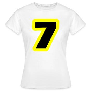 7 Symbole numérique - T-shirt Femme - blanc - Devant - AI Model Female 172 dark (172cm)