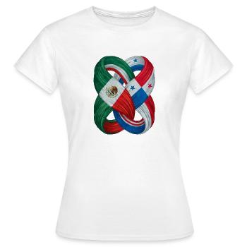 Drapeaux du Mexique et du Panama - T-shirt Femme - blanc - Devant - AI Model Female 172 dark (172cm)