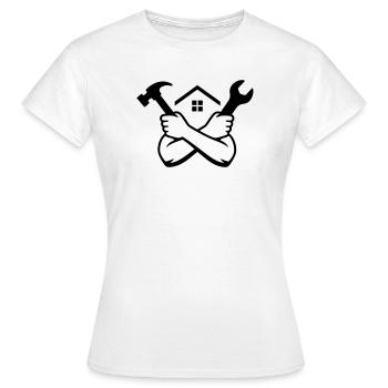Emblème de l’outil de maison de bricoleur - T-shirt Femme - blanc - Devant - AI Model Female 172 dark (172cm)
