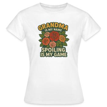 Grandma Spoiling Is My Game - Women's T-Shirt - white - Front - AI Model Female 172 dark (172cm)