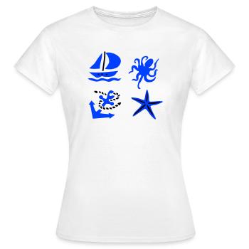 maritime - T-shirt Femme - blanc - Devant - AI Model Female 172 dark (172cm)