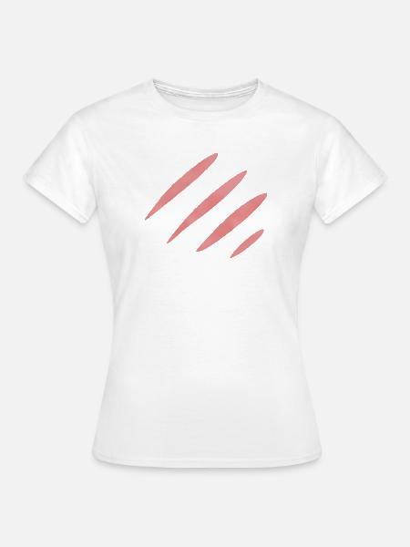 Drei rote Kratzspuren - Frauen T-Shirt - Weiß