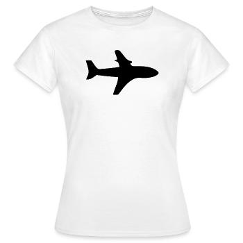 Voyage en avion cadeau de voyage en avion - T-shirt Femme - blanc - Devant - AI Model Female 172 dark (172cm)