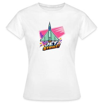 Logo audacieux de Jet Strike - T-shirt Femme - blanc - Devant - AI Model Female 172 dark (172cm)