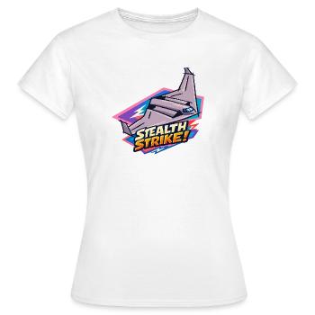 Stealth Strike Jet-Grafik - Frauen T-Shirt - Weiß - Vorne - AI Model Female 172 dark (172cm)
