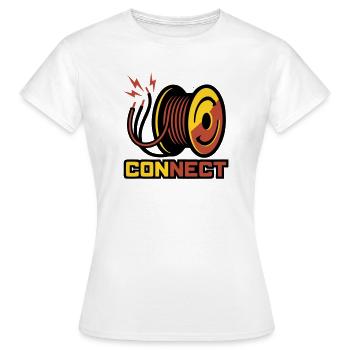 Cable Reel Cable Logo - Women's T-Shirt - white - Front - AI Model Female 172 dark (172cm)
