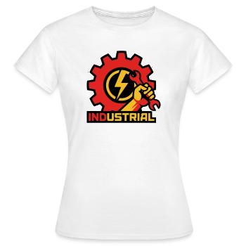 Electrician Gear Logo - Women's T-Shirt - white - Front - AI Model Female 172 dark (172cm)