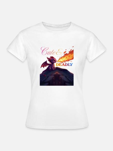 Cute&Deadly Dragon - Women's T-Shirt - white