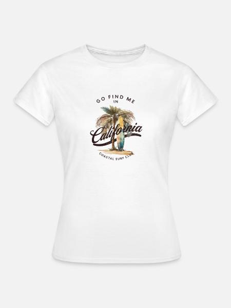 California Coastal Surf Club - Frauen T-Shirt - Weiß