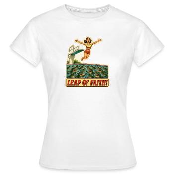 Leap Of Faith Corporate Burnout Diver - Women's T-Shirt - white - Front - AI Model Female 172 dark (172cm)