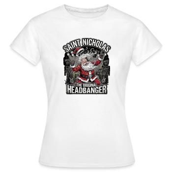 Headbanger de Noël - T-shirt Femme - blanc - Devant - AI Model Female 172 dark (172cm)