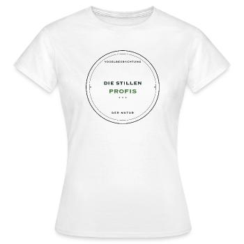 Die stillen Profis der Vogelbeobachtung - Frauen T-Shirt - Weiß - Vorne - AI Model Female 172 dark (172cm)