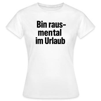 Schwarze Typo-Block Kunst Urban - Frauen T-Shirt - Weiß - Vorne - AI Model Female 172 dark (172cm)