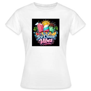 Glace tropicale colorée - T-shirt Femme - blanc - Devant - AI Model Female 172 dark (172cm)