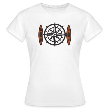 Icône Boussole Kayak Kayak - T-shirt Femme - blanc - Devant - AI Model Female 172 dark (172cm)
