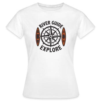 River Guide Compass Logo - Women's T-Shirt - white - Front - AI Model Female 172 dark (172cm)