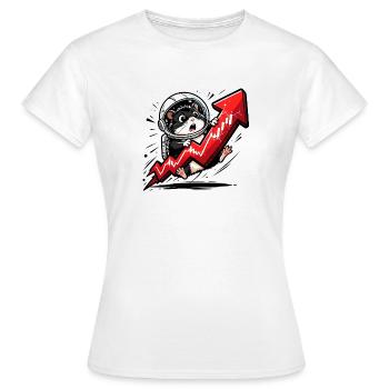 Crypto Hamster - Bitcoin Trader Motif T-Shirt - T-shirt Femme - blanc - Devant - AI Model Female 172 dark (172cm)