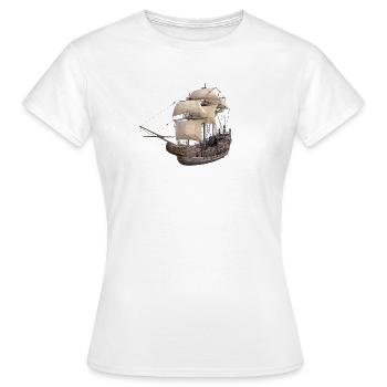 Pirate Ship – Aventure en haute mer - T-shirt Femme - blanc - Devant - AI Model Female 172 dark (172cm)