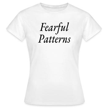 Fearful Patterns - Women's T-Shirt - white - Front - AI Model Female 172 dark (172cm)