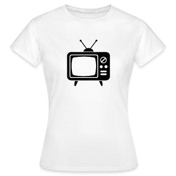 Retro TV - Women's T-Shirt - white - Front - AI Model Female 172 dark (172cm)