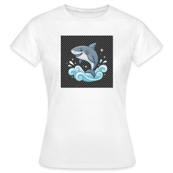 Shark jump in the sound of the sea - Women's T-Shirt - white - Front - AI Model Female 172 dark (172cm)