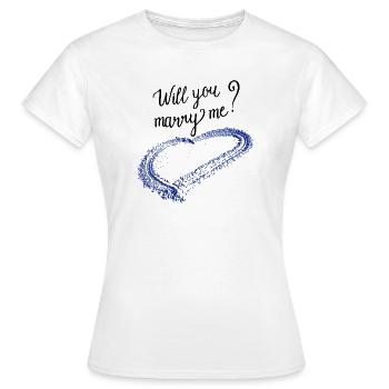 Merry Me - Women's T-Shirt - white - Front - AI Model Female 172 dark (172cm)