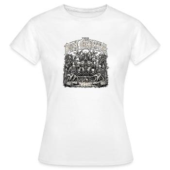 Heavy Metal Skelett Band - Frauen T-Shirt - Weiß - Vorne - AI Model Female 172 dark (172cm)