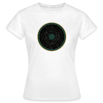 Symbole graphique du ciel nocturne de Polarstern - T-shirt Femme - blanc - Devant - AI Model Female 172 dark (172cm)