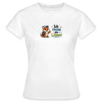 Ich rocke die 1. Klasse Fuchs - Frauen T-Shirt - Weiß - Vorne - AI Model Female 172 dark (172cm)