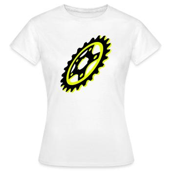Graphique de plateau de vélo - T-shirt Femme - blanc - Devant - AI Model Female 172 dark (172cm)