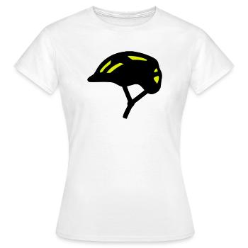 Bicycle Helmet Silhouette - Women's T-Shirt - white - Front - AI Model Female 172 dark (172cm)