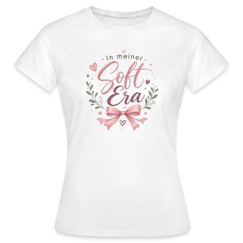 In meiner Soft Era – rosa Script - Frauen T-Shirt - Weiß - Vorne - AI Model Female 172 dark (172cm)