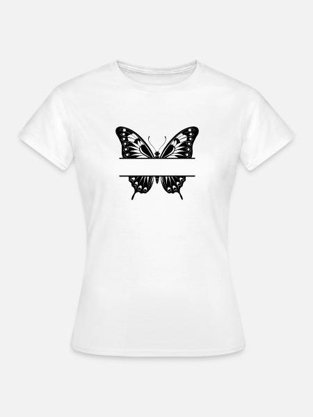Split Butterfly - Frauen T-Shirt - Weiß