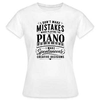Piano Gift for Pianist and Music Teacher - Women's T-Shirt - white - Front - AI Model Female 172 dark (172cm)